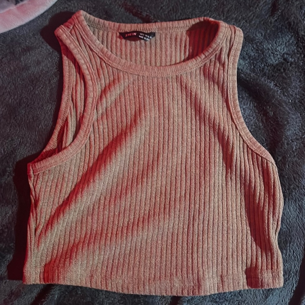 cream colored cropped tank top